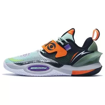 Баскетбольные кроссовки Li Ning All City 10 V2 Kinetic легкие с амортизацией и низким верхом, мужские баскетбольные кроссовки, зеленые, черные, ABAS059-14 45