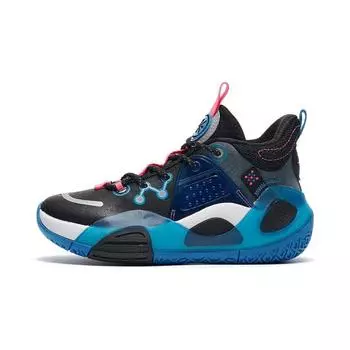 Баскетбольные кроссовки Li Ning All City 9 V1 Comfortable Simple Mid-Top для детей Детские баскетбольные кроссовки Vision-Blue YKBR076-11 37
