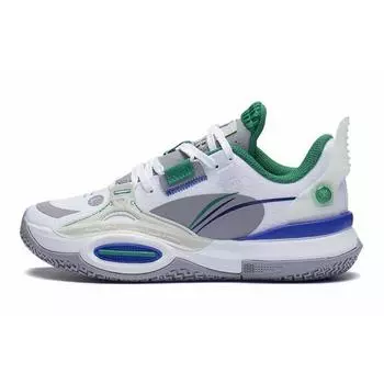 Баскетбольные кроссовки Li Ning All City 10, модные, универсальные, нескользящие, амортизирующие, с низким верхом, детские, баскетбольные кроссовки, белые, YKBS060-9 42