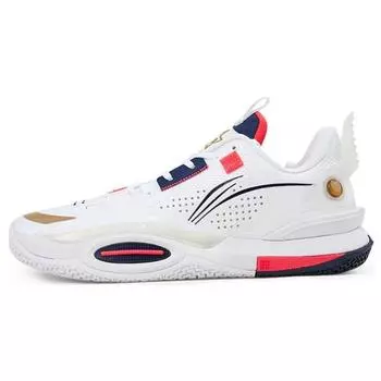 Баскетбольные кроссовки Li Ning All City 10 из ткани и кожи, удобные, нескользящие, износостойкие, низкие, мужские кроссовки, белые, ABAS009-24 43