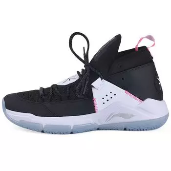 Баскетбольные кроссовки Li Ning All Day 5 Wade Way прочные дышащие средней высоты мужские кроссовки черные белые ABPQ015-1 41