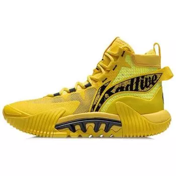 Баскетбольные кроссовки Li Ning Anti-5 прочные нескользящие высокие мужские кроссовки желтые ABFR001-5 40