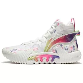 Баскетбольные кроссовки Li Ning Anti-Five 2 с амортизацией, нескользящие, износостойкие, с высоким верхом, легкие, из пеноматериала, мужские баскетбольные кроссовки Off-White ABFR001-12 40