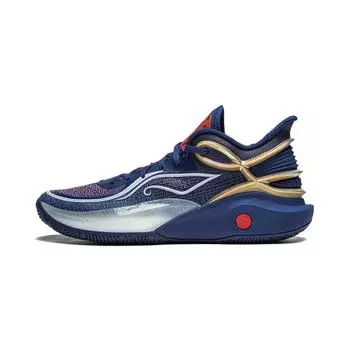 Баскетбольные кроссовки Li Ning CJ-3 Away Carbon Plate Technology Professional Cushioning Lightweight Stability для мужчин, темно-синие ABAU007-3 44