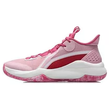 Баскетбольные кроссовки Li Ning Combat Low с противоскользящим эффектом, прочные, среднего размера, мужские кроссовки персиково-розового цвета ABPR027-6 39
