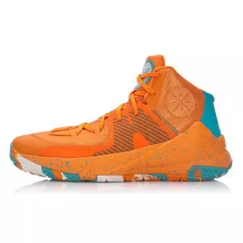 Баскетбольные кроссовки Li Ning Dui Shang 3.5 Shock Absorbation High-Top мужские кроссовки оранжевые ABAL041-6 41