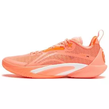Баскетбольные кроссовки Li Ning Flash 10 легкие, устойчивые, с отскоком, прочные, дышащие, с низким верхом, мужские, флуоресцентно-оранжевые ABAU021-3 46