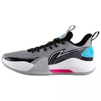 Баскетбольные кроссовки Li Ning Flash 7 с амортизацией, противоскользящие, износостойкие, низкие, мужские, серые, черные, синие, ABPT013-4 45