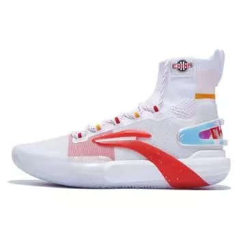 Баскетбольные кроссовки Li Ning Flash 9 Ultra Fabric Synthetic Leather Shock Absorbing Anti-Slip с высоким верхом и износостойкостью для мужчин ABAT013-5 44