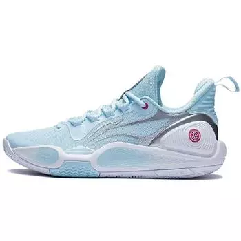 Баскетбольные кроссовки Li Ning Flash 9 с противоскользящей подошвой, прочные, мужские, синие, серебристые, ABPT001-6 45