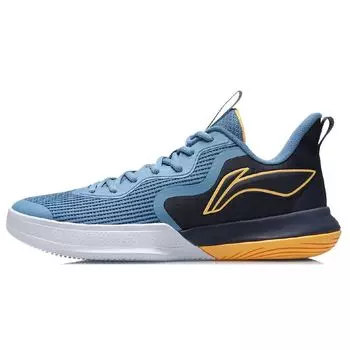 Баскетбольные кроссовки Li Ning Flash Energy 1 с амортизацией, нескользящие, износостойкие, дышащие, с поддержкой, низкие, мужские, синие, черные, желтые ABCR007-4 45