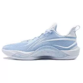 Баскетбольные кроссовки Li Ning Flashing Anti-Slip Durable Low-Go, мужские кроссовки, белые, синие, ABPU001-3 45