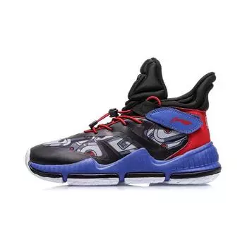 Баскетбольные кроссовки Li Ning Flying Falcon с нескользящей подошвой, износостойкие, детские, черные, синие, красные, YKBQ036-3 40