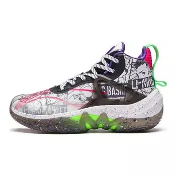 Баскетбольные кроссовки Li Ning Iteam Probar Loc Youth, детские кроссовки, белые, черные, YKBR052-59 37