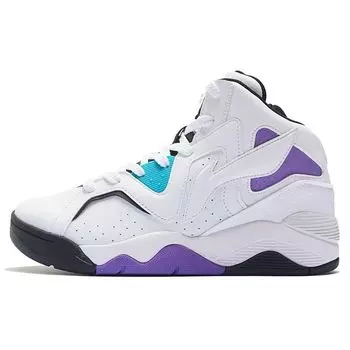 Баскетбольные кроссовки Li Ning из кожи с амортизацией, нескользящие, износостойкие, высокие, женские, белые, фиолетовые, ABCS066-1 36