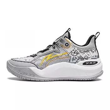 Баскетбольные кроссовки Li Ning Kids Territory V1 Light Foam Lace-Up Low-Go Детские баскетбольные кроссовки Серо-белые YKBU048-1 31