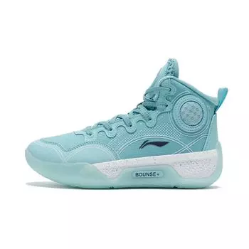 Баскетбольные кроссовки Li Ning Kids Yu Shuai 14 с высоким берцем, детские баскетбольные кроссовки синего и белого цвета YKBR072-7 41