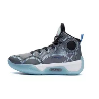 Баскетбольные кроссовки Li Ning Kids Yu Shuai 14 с высоким берцем, детские баскетбольные кроссовки, серо-теневые YKBR072-11 34