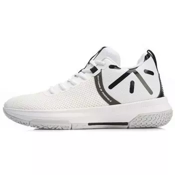 Баскетбольные кроссовки Li Ning Non-Attack с амортизацией, противоскользящие, износостойкие, высокие, мужские, белые, черные ABAN063-4 40