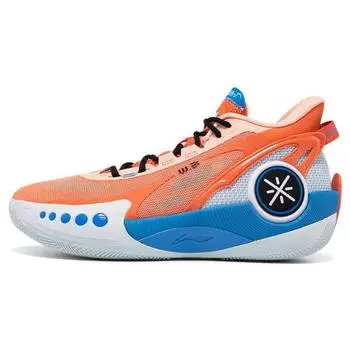 Баскетбольные кроссовки Li Ning Phantom 3 Wade Way с амортизацией, износостойкие, нескользящие, низкие, мужские, оранжево-синие, ABPT009-7 42