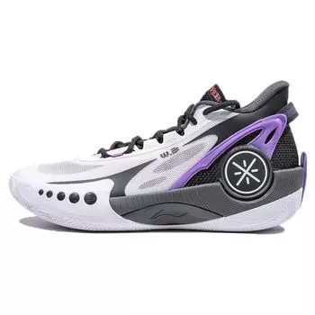 Баскетбольные кроссовки Li Ning Phantom 3 Wade Way прочные дышащие низкие мужские кроссовки белые черные ABPT009-1 40