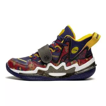 Баскетбольные кроссовки Li Ning Premium 3.0 Comfortable Daily Anti-Kick Rebound Mid Top Детские баскетбольные кроссовки Синие Красные YKBT002-7 38
