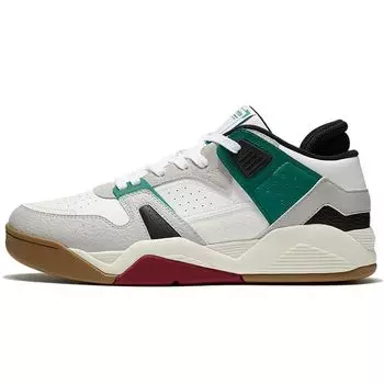 Баскетбольные кроссовки Li Ning с противоскользящим покрытием, амортизирующие, низкие, ретро, мужские кроссовки серо-зеленого цвета AGBS031-1 39