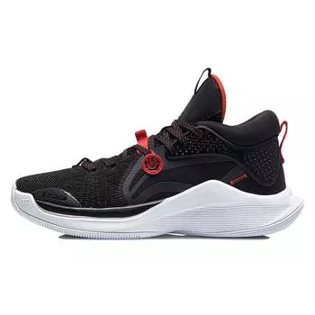 Баскетбольные кроссовки Li Ning Silencer Shock Absorbing Non-Slip, износостойкие, среднего размера, мужские, кроссовки, черные, красные ABPQ049-2 41