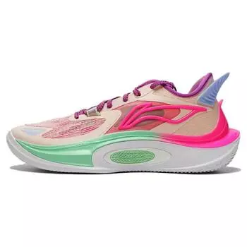 Баскетбольные кроссовки Li Ning Sonic 11 V2 из удобной ткани с амортизацией TPU с низким верхом, мужские кроссовки оранжевого цвета ABAT045-5 44