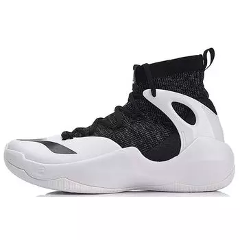 Баскетбольные кроссовки Li Ning Sonic 6 V2 с амортизацией, противоскользящие, износостойкие, высокие, мужские, баскетбольные кроссовки, черные, белые, ABAN027-4 40