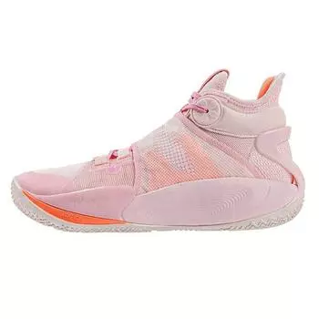 Баскетбольные кроссовки Li Ning Sonic 9 с амортизацией, противоскользящие, прочные, высокие, мужские, розовые ABAR011-9 43