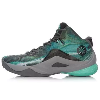 Баскетбольные кроссовки Li Ning Team Style 4 Wade Series с амортизацией, противоскользящие, износостойкие, средней высоты, мужские баскетбольные кроссовки, зеленые ABAM011-3 39