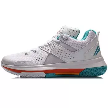 Баскетбольные кроссовки Li Ning Wade All City 5 с нескользящей подошвой и износостойкостью, мужские, белые ABAP129-6 45