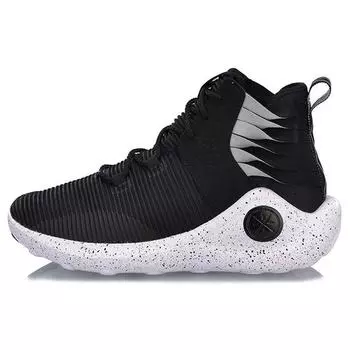 Баскетбольные кроссовки Li Ning Wade Series, удобные, простые, амортизирующие, износостойкие, нескользящие, высокие, женские, черные, белые AGWP006-1 35