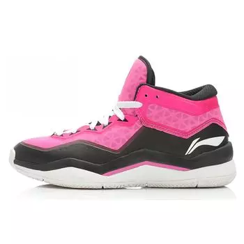 Баскетбольные кроссовки Li Ning Wade Way 3 Miami Rose, удобные, универсальные, нескользящие, амортизирующие, средней высоты, унисекс, красные, черные ABAK031-8 44