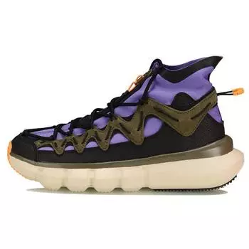 Баскетбольные кроссовки Li Ning Wu Dao 2.3 из синтетической кожи, нескользящие, износостойкие, амортизирующие, высокие, в стиле ретро, женские, фиолетовые, черные AGBP072-4 39