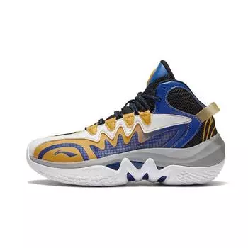 Баскетбольные кроссовки Li Ning Youth Team 2.0 с противоскользящими амортизирующими прочными поддерживающими свойствами средней высоты Детские баскетбольные кроссовки Citrus-Yellow YKBS004-5 35
