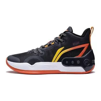 Баскетбольные кроссовки Li Ning Youth Yu Shuai 16 Mid с противоскользящей амортизацией, износостойкие, с отскоком, детские баскетбольные кроссовки черного, желтого, оранжевого цвета YKBT012-5 33