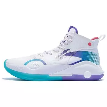 Баскетбольные кроссовки Li Ning Yu Shuai 15 с амортизацией, противоскользящие, износостойкие, высокие, мужские, белые, синие ABAR043-51 41