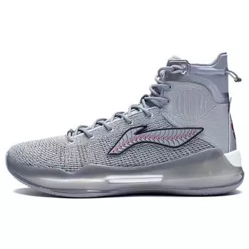 Баскетбольные кроссовки Li Ning Yu Shuai 13 Bounce легкие, нескользящие, прочные, высокие, мужские, серые, ABAP065-20 40