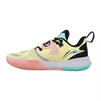 Баскетбольные кроссовки LiNing All City 10 V2 с амортизацией и нескользящей подошвой, детские баскетбольные кроссовки желто-оранжевого цвета ABPS035-4 39