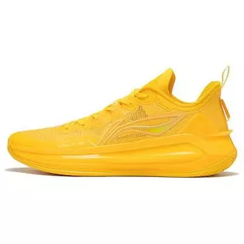 Баскетбольные кроссовки LiNing Blade 3 V2 Sunshine Shock Absorbing Non-Slip износостойкие с низким верхом флуоресцентные бананово-желтые мужские кроссовки ABAT057-10 38
