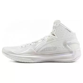 Баскетбольные кроссовки LiNing Blade 4 White Pearl, легкие, высокопрочные, удобные, мягкие, средней высоты, унисекс, баскетбольные кроссовки Cloud-White ABAT095-8 41
