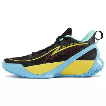Баскетбольные кроссовки LiNing Sonic 10 V2 Comfortable Performance Low Top для детей, баскетбольные кроссовки для детей, черные, желтые, синие, ABPS033-6 39