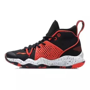 Баскетбольные кроссовки LiNing Sonic 8 High-Top Детские кроссовки Черный Красный YKBR012-5 31