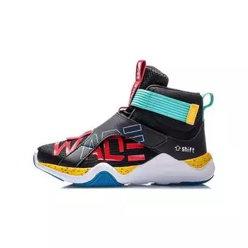 Баскетбольные кроссовки LiNing Youth Shock Absorbing Breathable High Top Детские кроссовки Black Green YKBQ004-3 37
