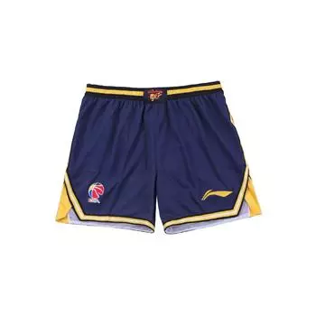 Баскетбольные шорты Li Ning CBA Series Sports Casual Competition Elastic Logo Color Block Printed Classic Edition 24-25 Season Guangdong Team AAPU505-1 S