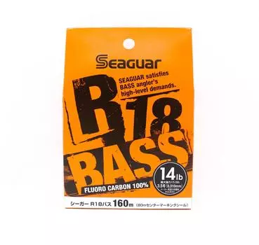 Басовая линия Seaguar из флюорокарбона R18, 160 м, 14 фунтов, 0,31 мм (3400)