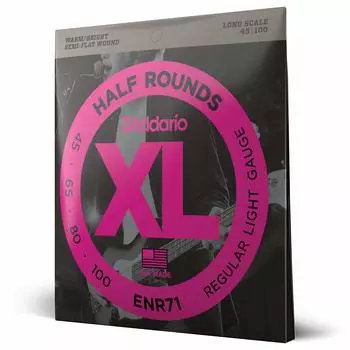 Басовые струны Half Nickel Long Menture ENR71 D Addario Round/Pure .045-.100 []
