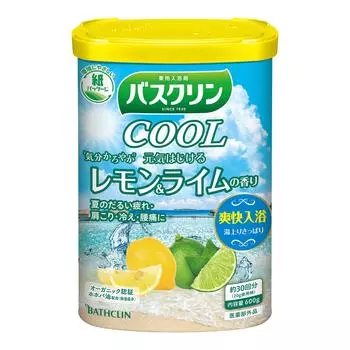 Bath Clink Cool Bath Invigorating Lemon Lime Scent Cool Bath Refreshing and Refreshing [Quasi-drug] Salts, & 600g, Salts,